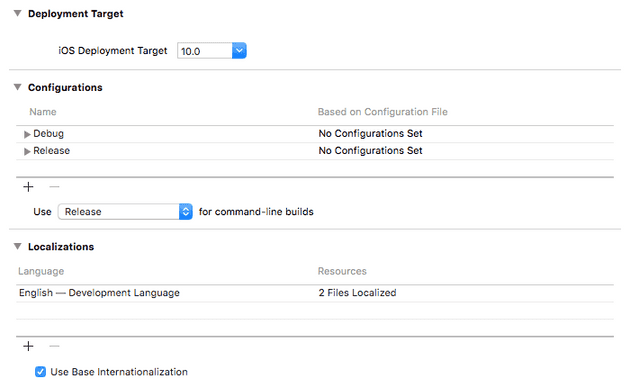 "iOS Deployment Target"